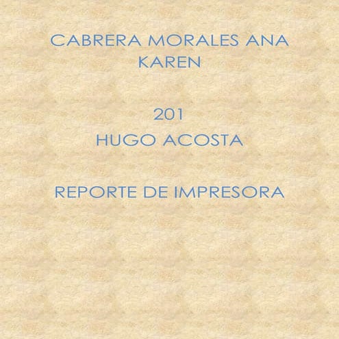 Reporte de impresora