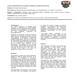 Reporte de práctica 3. Pruebas bioq...