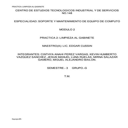 Reporte de precica de modulo