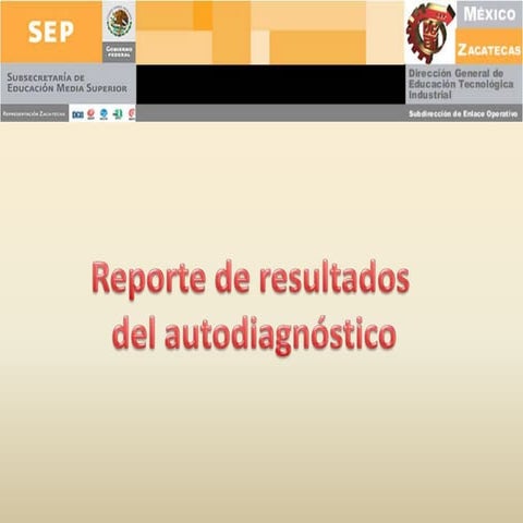 Reporte de resultados del autodiagnóstico