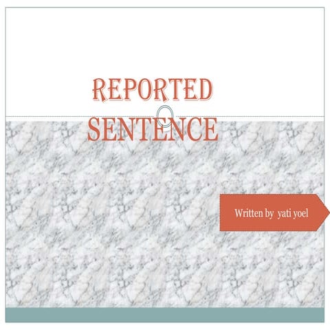 Reported sentence