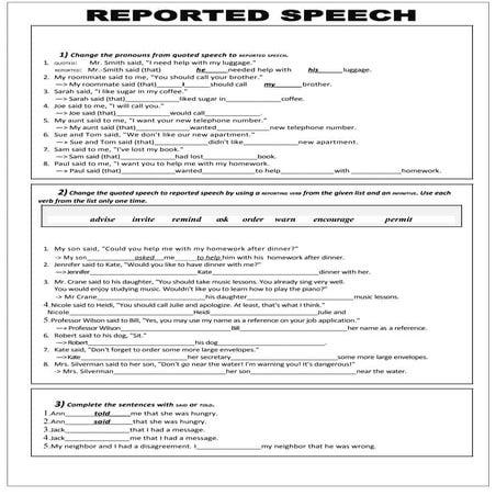 Reported speech