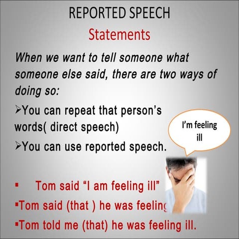 Reported speech Presentation