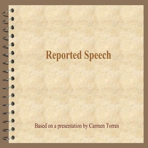 Reported speech