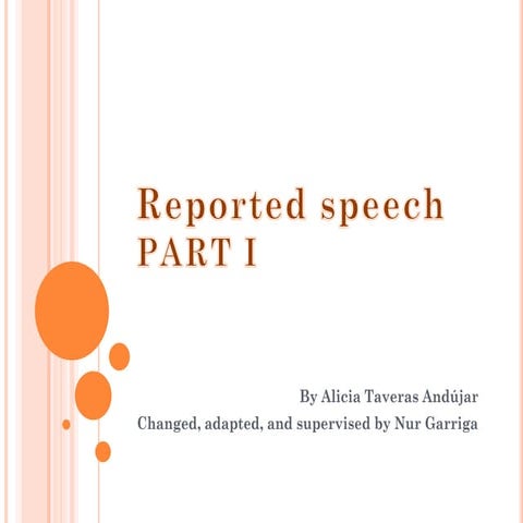 Reported speech versus Direct speech