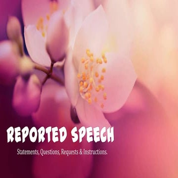 REPORTED SPEECH