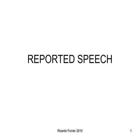 Reported Speech