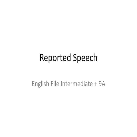 Reported speech