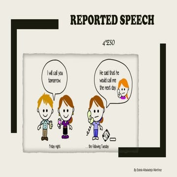 Reported speech 4º