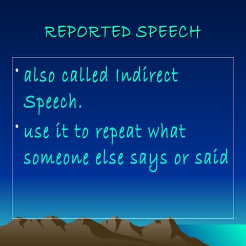 Reported speech merged