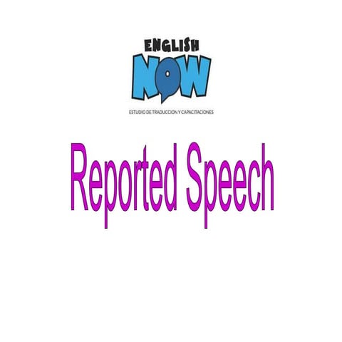 Reported speech 