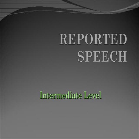 Reported speech statements questions and commands