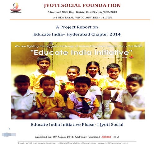 Educate India Initiative - Jyoti Social Foundation