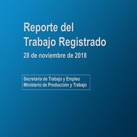 Reporte laboral noviembre de 2018