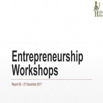 Report entrepreneurship pilot december 2017