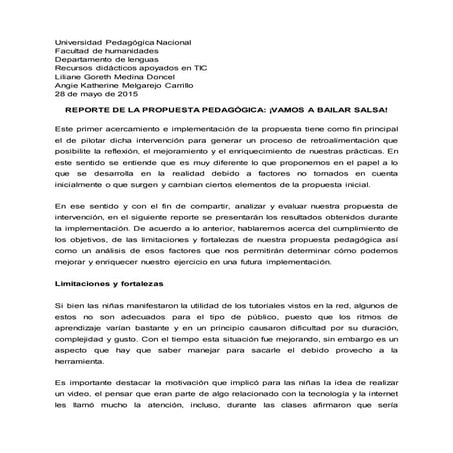 Reflexión propuesta TIC