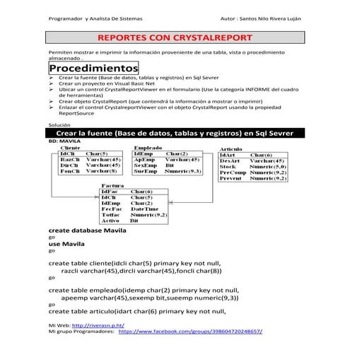 Reportes con crystal reports | PDF