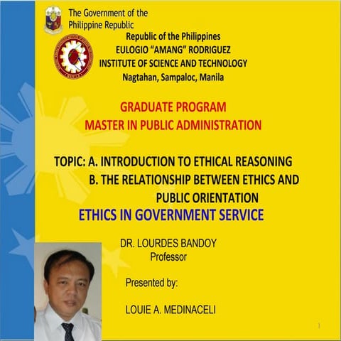 Report ethics in government service