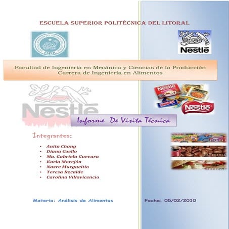 Visita a  fábrica NESTLE-ECUADOR