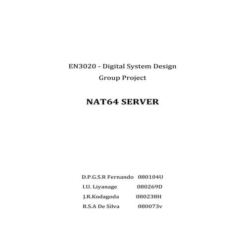 NAT 64 FPGA Implementation
