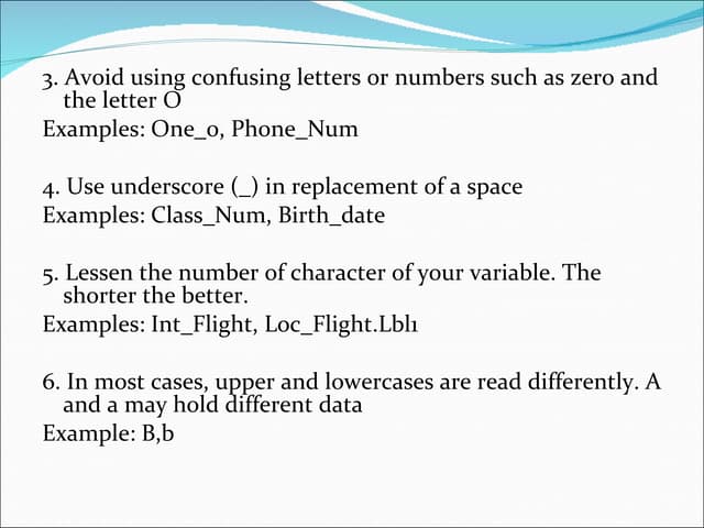 Report Group 4 Constants and Variables
