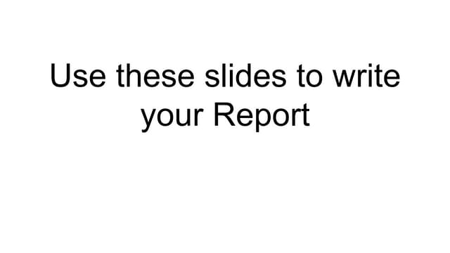 Personal Project Report guidance