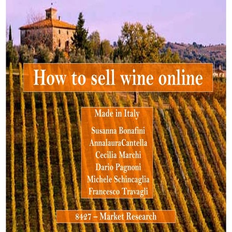How to sell wine online [REPORT] | PPT