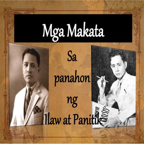 Ang mga makata sa ilaw at panitik