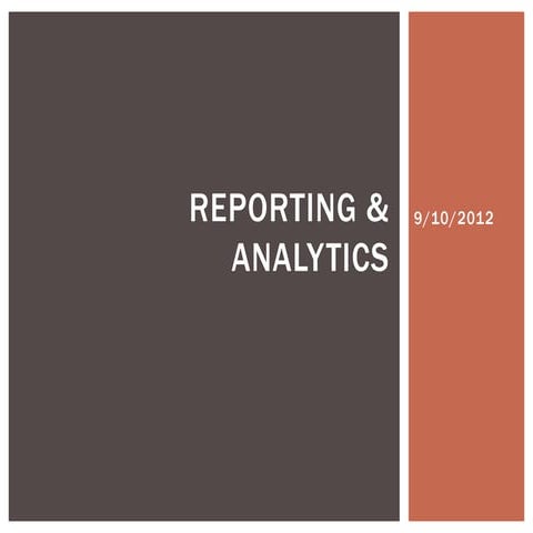 Reporting analytics cm_ii