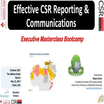 CSR Reporting & Communications