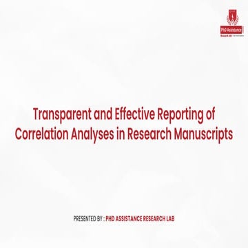 Reporting Correlation Analyses in Research Manuscripts: A Complete ...