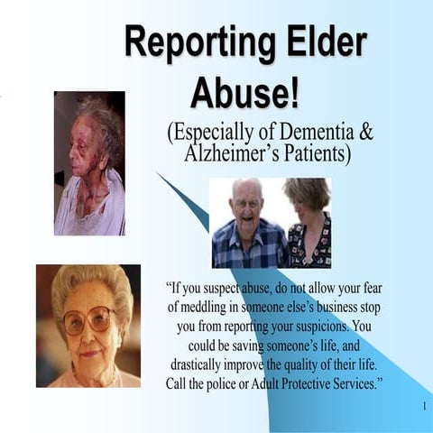 Reporting Elder Abuse; Mandatory Reporting Laws in Kansas