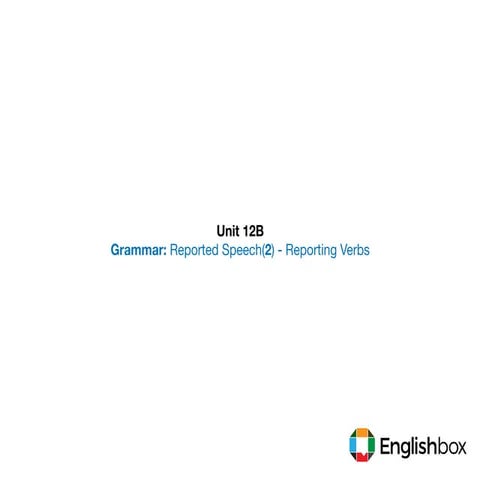 reporting lesson and exercise 1 | PDF