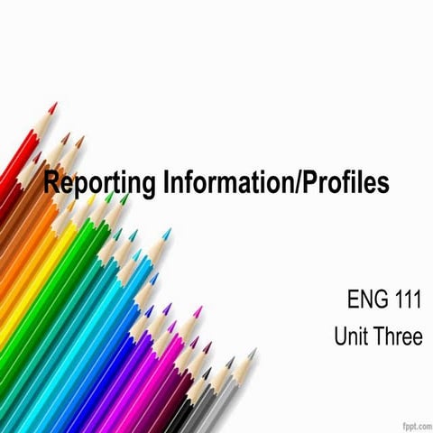 Reporting profiles