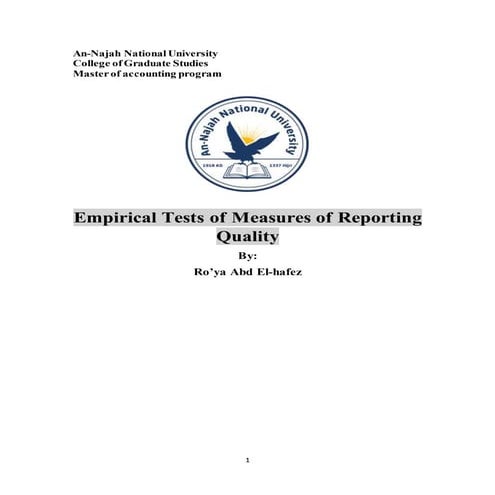 Measures of Reporting Quality | DOCX
