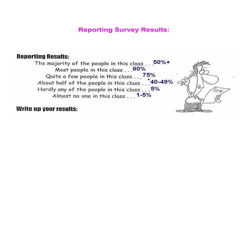 Reporting Survey Results