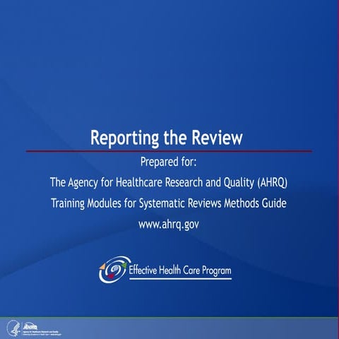 Reporting the Review