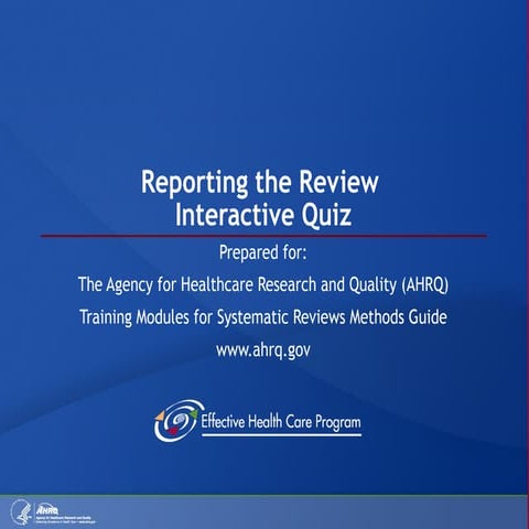 Reporting the Review Quiz