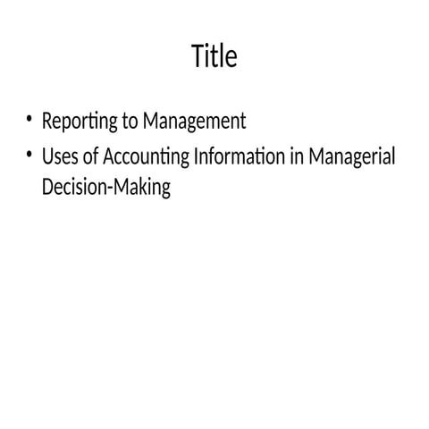 Management accounting power point presentation | PPTX