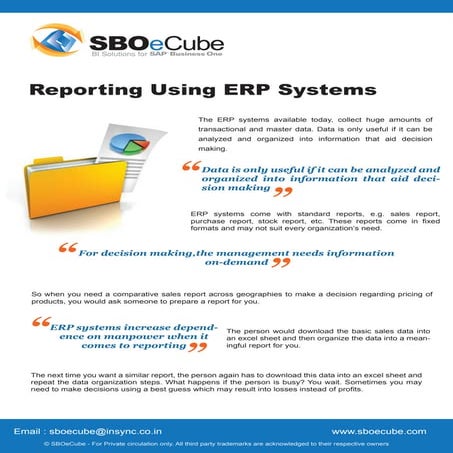 Reporting using ERP systems