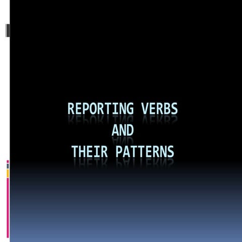 Reporting verbs