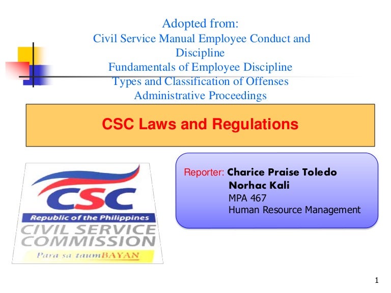CSC Laws and Regulations