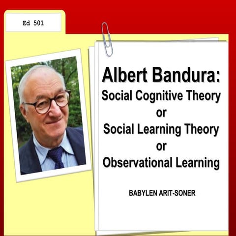 Social Cognitive Theory, Observational Learning
