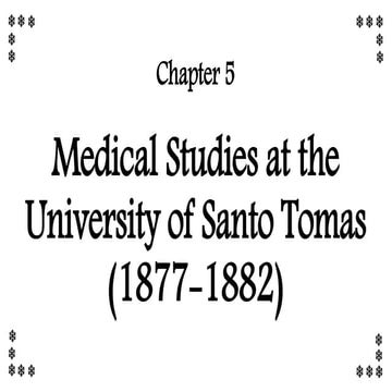 Chapter 5  Medical Studies of Rizal