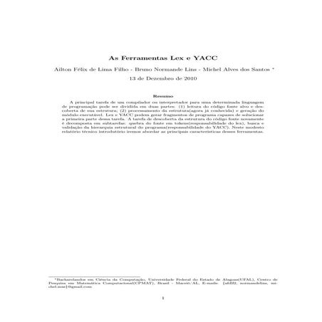 Report -  Lex and YACC