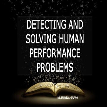 DETECTING AND SOLVING HUMAN PERFORMANCE PROBLEMS: | PPT