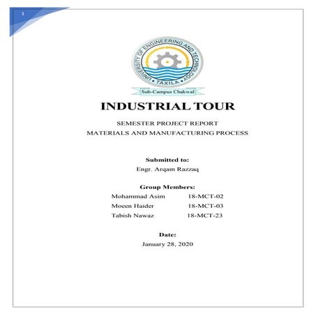Industrial Visit Report