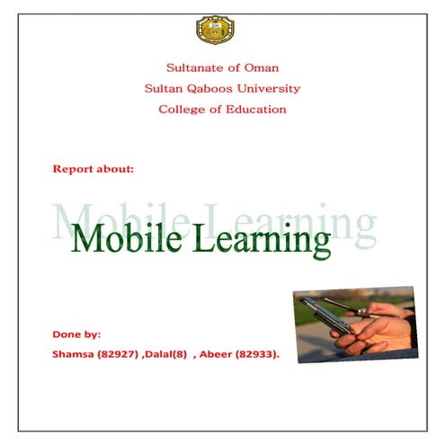 Report  mobile learnin