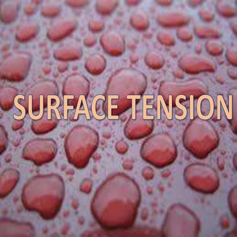 Surface Tension