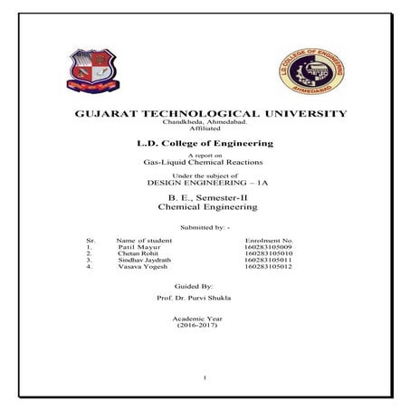 DESIGN ENGINEERING - I on GAS - LIQUID